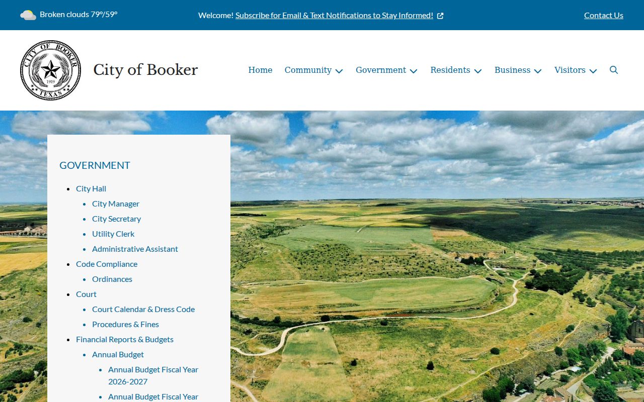 Booker public information request instructions and accepted written submission methods